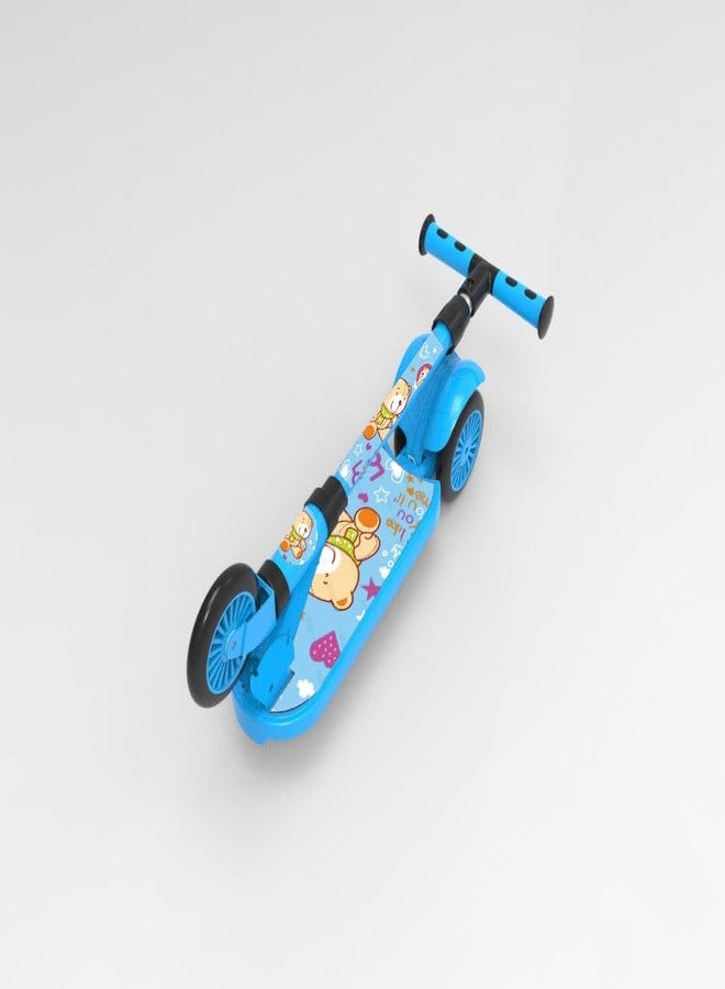 Lacossi Scooter for Kids - Kids Scooter, Skate Scooter, Runner Scooter, Kick Scooter for Kids, Boys, Girls Adjustable Height, Foldable & Weight Capacity 70 kgs with for Indoor and Outdoor (Blue) - Image 2